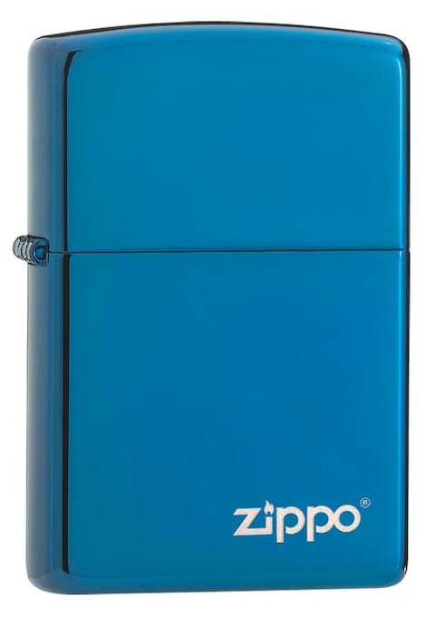 Zippo 20446ZL Classic High Polish Blue Zippo Logo Windproof Lighter