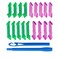 SHAFIRE 18 Pieces Rollers and 2 Pieces Hooks DIY Hair Curling High Speed Changing Magic Leverage Curler and Perm -Set of 20