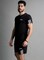 Mei Stylish Men T-Shirt And Shorts Set Suitable For Indoor And Outdoor, XXL Size, Black