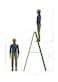 Penguin - Fibreglass Single Sided Ladder-Plastic Top: Step 8, 2.3m