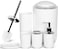 Bathroom Accessories Set 6Pcs,White, Bamboo Bathroom Accessory Set 6Pcs,Black