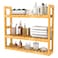 Home Pro Bamboo Shelf With 5 Adjustable Layer Beige