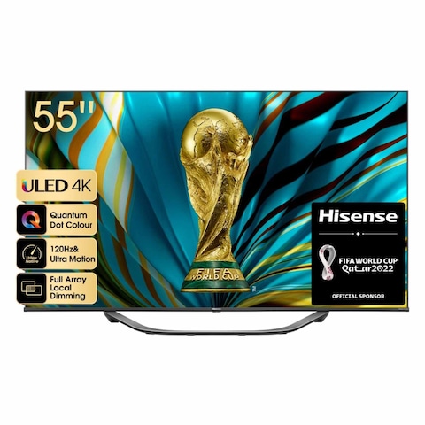Hisense 55U7H 4K Ultra HD Smart QLED TV 55 Inch Black