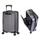 Eminent Hard Case Carry On Luggage Trolley Polycarbonate Alfred Front Loading Lightweight Business Travel Bag with Built in 2 Sided TSA Lock Laptop Compartment and USB Port Suitcase KK50M Dark Silver