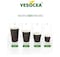 YESOCEA [50 مجموعة] 16 أوقية. فناجين قهوة سوداء للاستعمال مرة واحدة مع أغطية - أكواب ورقية ثلاثية تموج الساخنة للشاي والمشروبات للذهاب