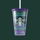 Starbucks Plastic Cold Cup Spring Soft Striped [Purple / Green] - 16oz (473ml)
