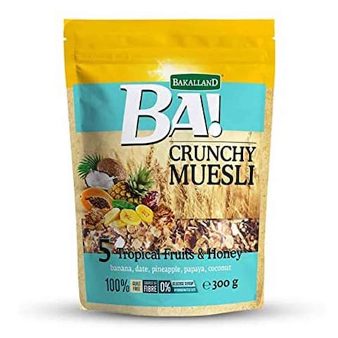 Bakalland BA 5 Tropical Fruits And Honey Crunchy Muesli Cereal 300g