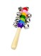 Generic Baby Rattle Ring Wooden Handbell Baby Toys Musical Instruments Education Toy