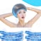 Sybl 100Pcs Disposable Hair Hat Net Plastic Shower Cap Waterproof Head Cover Hat Elastic Hat For Showering Eyelash Eyebrow Tattooing Spray Salon Medical Facilities Food Service (Blue-Plastic)
