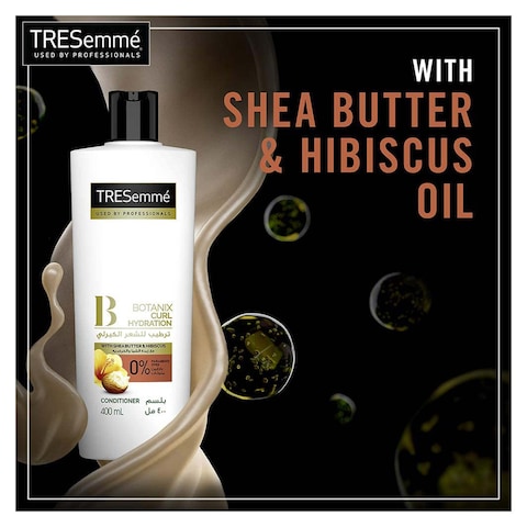 Tresemme Conditioner Botanix Natural For Curl Hydration With Shea Butter And Hibiscus - 400ml