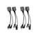 POE CABLE 1 PAIR (RJ45 4 CORE Male&amp;DC Male to RJ45 Female, RJ45 4 CORE Male &amp; DC Female to RJ45 Female) BLACK