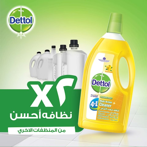 Dettol 4 In 1 Lemon Multi Action Cleaner - 1.8 Liter