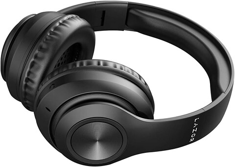 Lazor Jazz+ EA205 Wireless Foldable Headphones With 6 Types Of EQ sound Effects, Build In TF Card Reader, FM Radio, AUX, BT v5.0, Up To 6hrs, Black