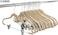 ZOBER Premium Quality Space Saving Velvet Pants Hangers Strong and Durable, with Metal Clips - 360 Degree Chrome Swivel Hook - Ultra Thin Non Slip Skirt Hangers, with Notches, Ivory - 20 Pack