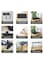 Cozy Nest 2 Tier Expandable Microwave Oven Rack with 6-Hook Non-Slip Pads with Spoons Knife Stand and Cutting Board Holder Adjustable Height and Width Kitchen Organizer Storage Shelf (2 Layer, Black)