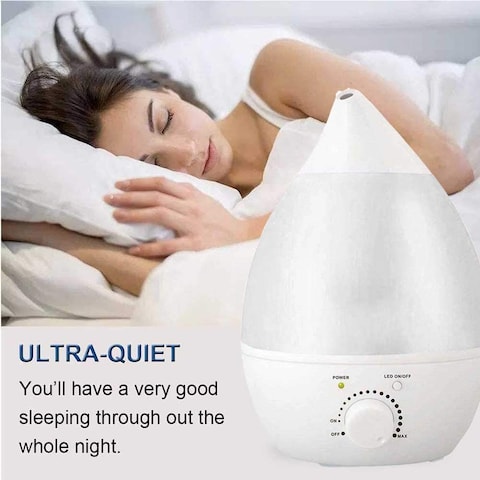 Eco Shine Cool Mist Humidifier For Bedroom, 3L Ultrasonic Air Humidifier For Babies, Premium Humidifying Unit, Whisper-Quiet Operation &amp; Automatic Shut-Off, Lasts Up To 11 Hours