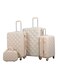 طقم حقائب سفر بعجلات - 4 قطع بيج