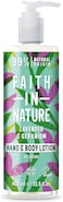 Faith In Nature Natural Lavender And Geranium Hand And Body Lotion, Relaxing, Vegan And Cruelty Free, No SLS Or Parabens, 400 ml