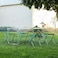 Royalford Camping Table And Chairs- Rf11676 Lightweight, Portable And Foldable, Folds Flat For Storage Iron Tube With Washable Cloth And Perfect For Indoor And Outdoor Entertainment Silver