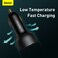 Baseus USB C Car Charger 100W PD3.0 QC4.0 2-Ports Fast Charging LED Cigarette Lighter USB Adapter Compatible With iPhone/Huawei/iPad/MacBook Pro/Air/Tablet/Laptop (Including 100W Type C Cable) Black