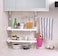 Double layered adjustable kitchen storage shelf