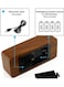 Generic Wooden LED Clock With Temperature Humidity Display Electronic Clock For Bedroom Bedside Home Office