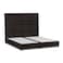 In House Berlin Linen Bed Frame - Queen - 200x150cm - Dark Brown