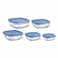 Duralex Square Bowls With Blue 5 Pieces