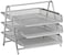 Generic Partner Metal Mesh 3 Tier Document Tray Silver