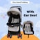 Lovely Baby Pram Baby Stroller For Kids With Car Seat Lb 6622 - Grey