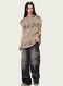 Mei Stylish Unisex Summer Casual Sleeveless Relaxed Fit Crew Neck T-shirt, S Size, Light Brown