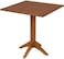 Tramontina Since 1911, Made In Brazil London 4 Seats Square Pedestal Table In Almond-Colored Brazilian Tauari Wood