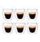 LIYING Double Wall Glass Teapot Set Combined With  Teapot 1 x 600ml ,1 Candle Warmer , Small Coffee Mug  [6 x 60ml], Heat-resistant Stovetop Dishwasher Safe Teapot with Removable Filter ,Blooming and