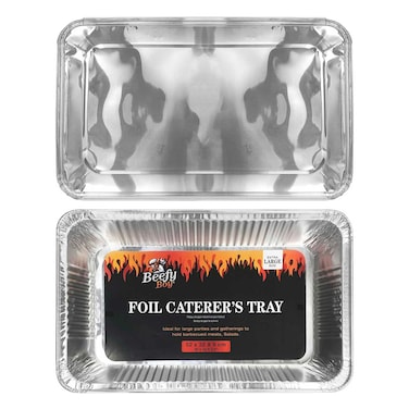 Uncle Bills Beefy Boy Foil Caterers Tray With Lid 32X52Cm Silver