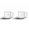 CuisineArt Double Wall Glass Coffee Cups And Saucers Clear 80ml 4 PCS
