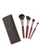 Coastal Scents 4 Every Thing 4-Piece Brush Set With Case Brown &amp; Silver