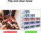 6 Pack Plastic Stackable Shoe Box Foldable Display Box Container(white)