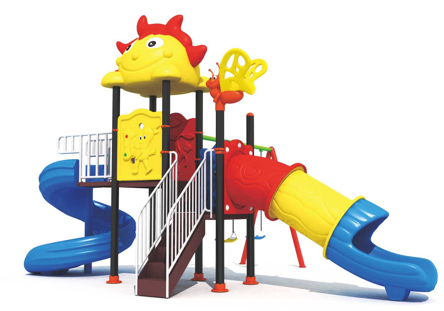 Rbwtoys Outdoor Play Toys Slide For Kids And Swing For Kids Playground Toys High Quality For Kids Activities Set Model No. RW-12042 Size 570&times;470&times;330cm