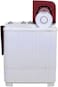 جنرال سوبريم غسالة نصف أوتوماتيك حوضين، 7 كجم، ابيض/أحمر (غير شامل التركيب)
