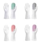 اشتري Magic Silicone Gloves With Wash Scrubber Random color في الامارات