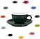 Coffee Cup With Saucer matt green 200ml