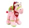 Caravaan, Cuddly Pink Christmas Camel With Bright Detailed Embroidery And Cute Santa Hat With Merry Christmas Print On Red Bandana, Size 18cm