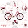 Mogoo Joy Kids Road Bike With Basket for 7-10 Years Old Girls, Adjustable Seat, Handbrake, Mudguards, Reflectors, Rear Seat, Gift for Kids, 20 Inch Bicycle With Training Wheels - Dark Pink
