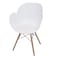 Jilphar Furniture Fiber Plastic Dining Room Chair with Armrest - White - JP1271B