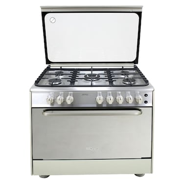 سوبر جنرال  طباخ غاز 5 شعلة SGC9501FS - فضي 90x60 سم