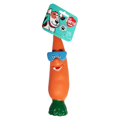 Agrobiothers Aime Vinyl Carrot Chew Dog Toy 24cm