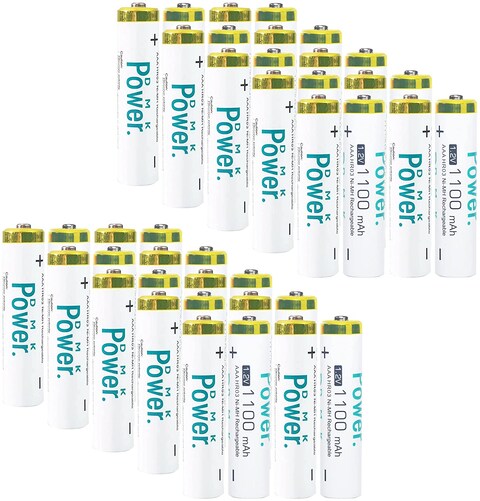 DMK Power 1BOX AAA Rechargeable Battery 1100mAh 1.2V NiMH Low Self Discharge 40pcs