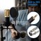 Neewer NW-800 Pro Cardioid Studio Condenser Microphone Set with Shock Mount, Ball-type Anti-wind Foam Cap, 3.5mm to XLR Audio Cable for Recording Broadcasting YouTube Live Periscope (Black(gold))
