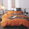 GOLDEN HOME  6-Piece Single Size Duvet Cover Set, 1 Duvet Cover + 1 Fitted Sheet + 4 Pillow Cases, Microfibre, Muesli