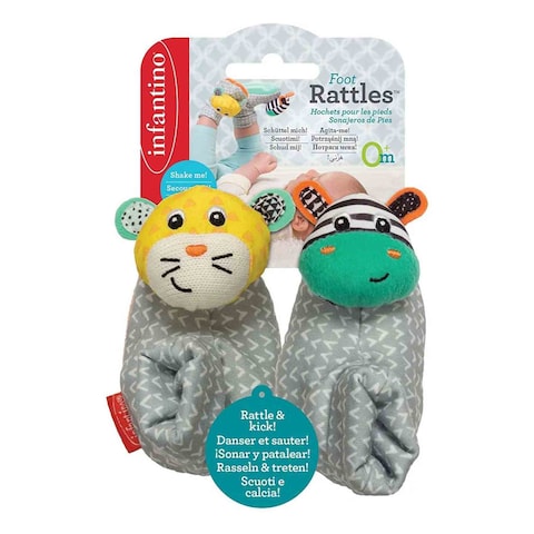 INFANTINO FOOT RATTLE ZEBRA/TIGER
